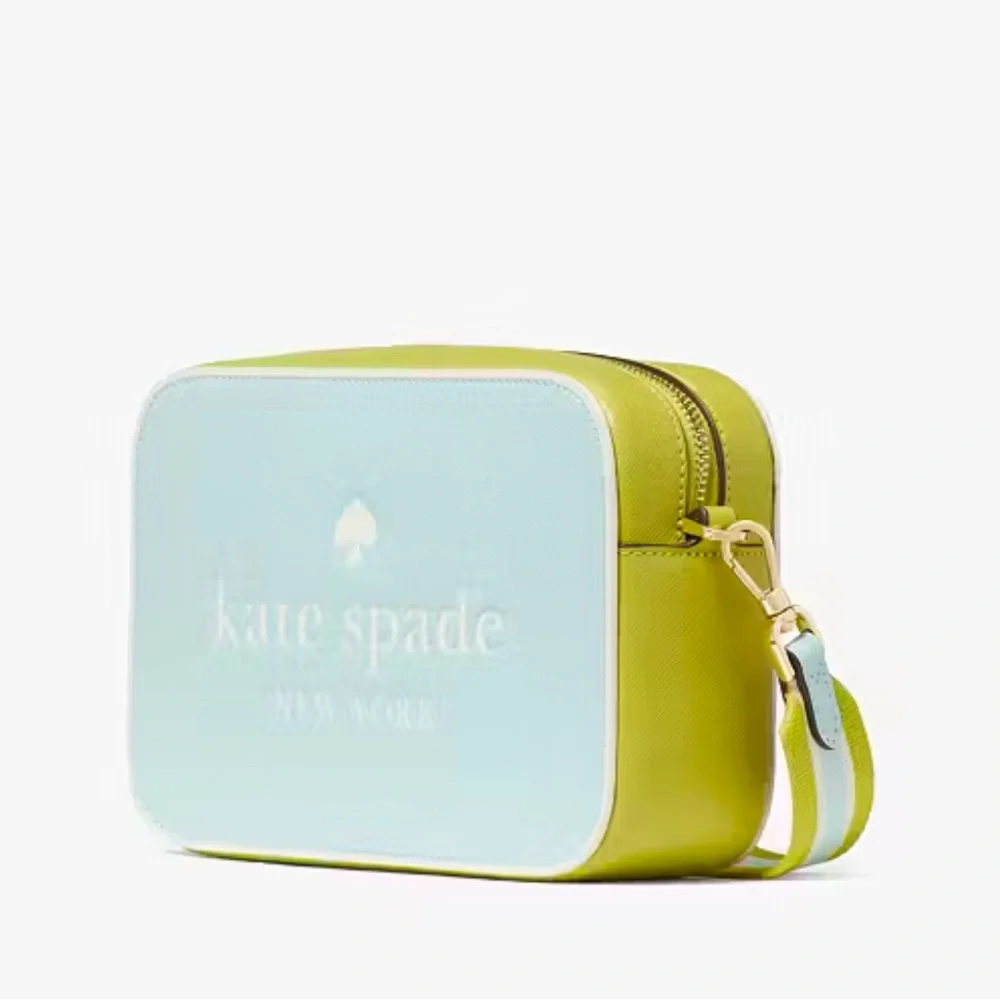 Kate Spade Oh Snap Colorblock Mini Camera Bag Blue Glow